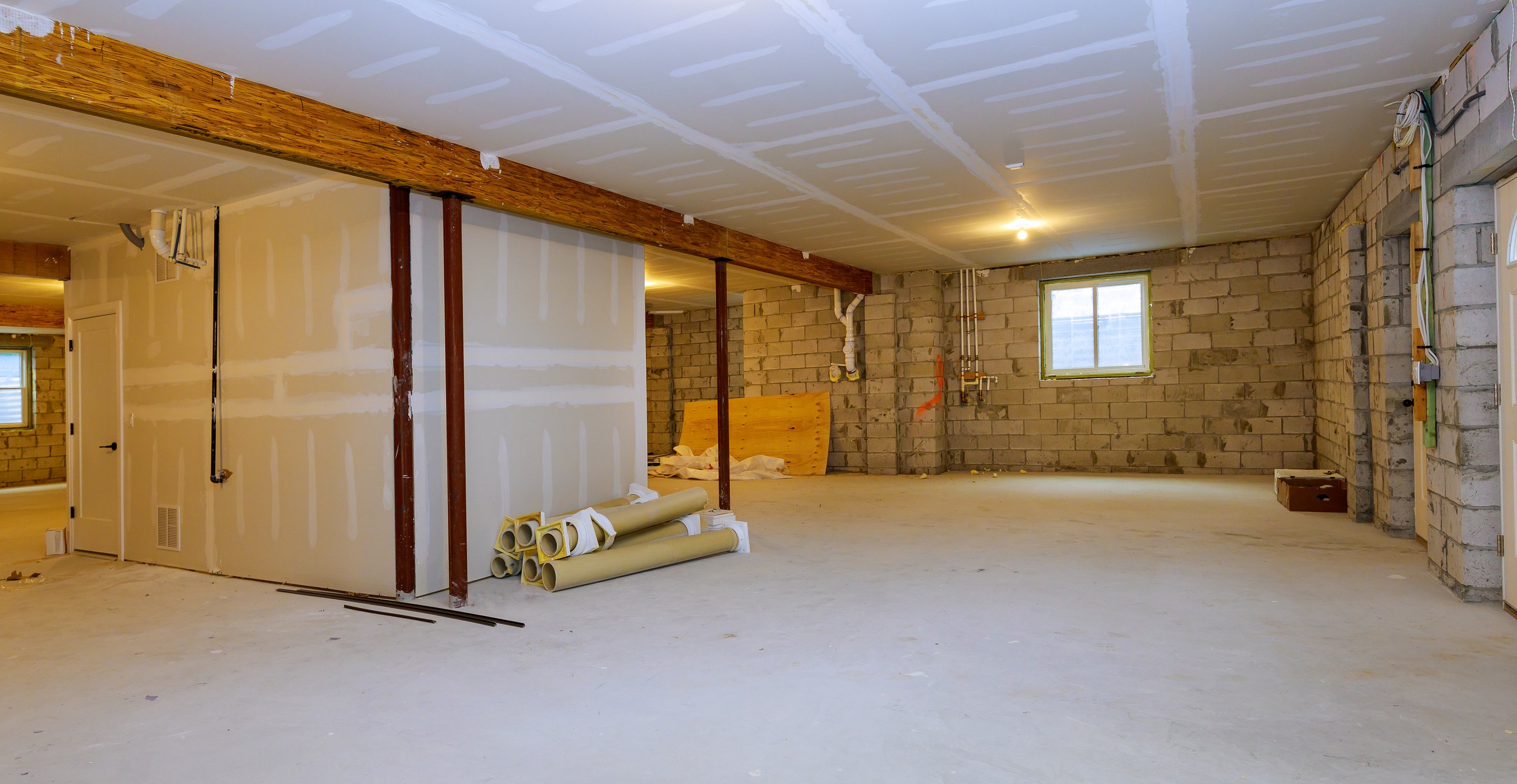 View of the inside of a residential basement